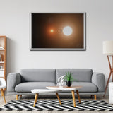 Planet TOI 1338 b Wall Art including Frame - darkmatterprints -