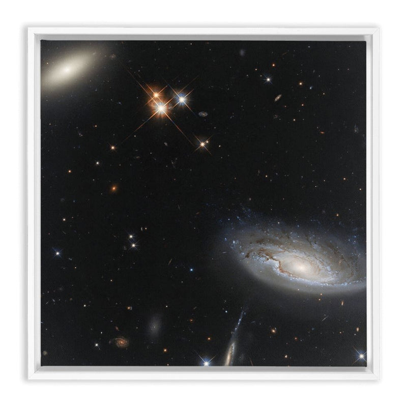 2MASX J03193743+4137580 and UGC 2665 Galaxies Wall Art including Frame - darkmatterprints -