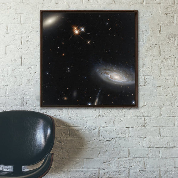 2MASX J03193743+4137580 and UGC 2665 Galaxies Wall Art including Frame - darkmatterprints -