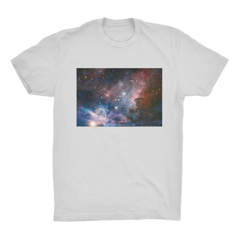 NGC 3372 (Carina Nebula) | Milky Way Men's Organic Cotton T-Shirt - darkmatterprints - Apparel