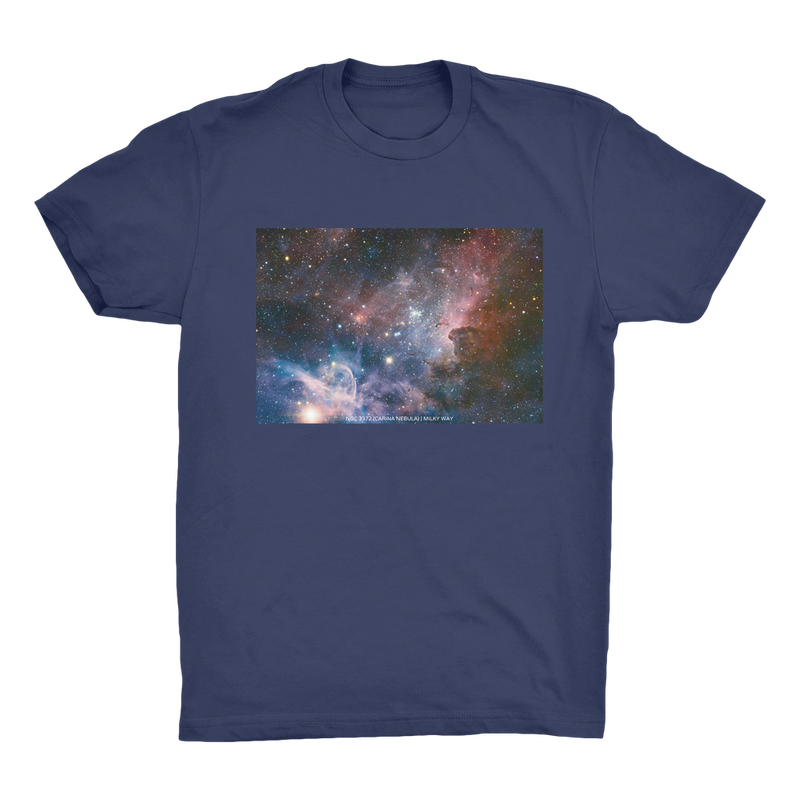 NGC 3372 (Carina Nebula) | Milky Way Men's Organic Cotton T-Shirt - darkmatterprints - Apparel