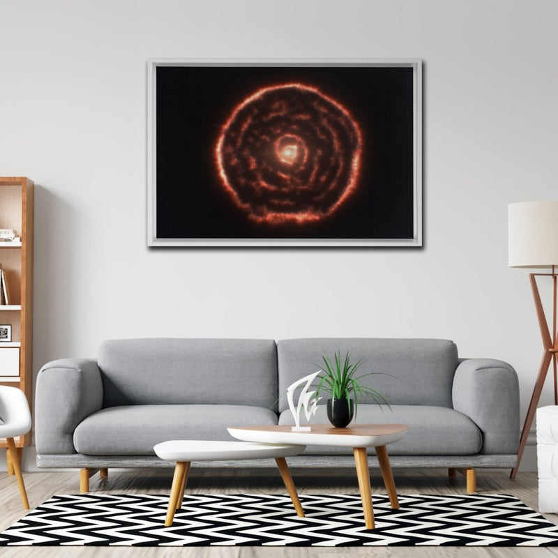 An Unexpected Spiral Structure Around R Sculptoris Wall Art including Frame - darkmatterprints -