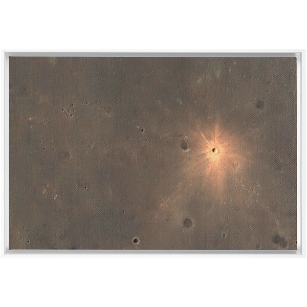 A New Impact Crater with Bright Ejecta on Mars Wall Art including Frame