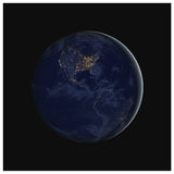 Brilliance at Night: The Americas in Darkness Wall Art - darkmatterprints - Canvas Wall Art 2