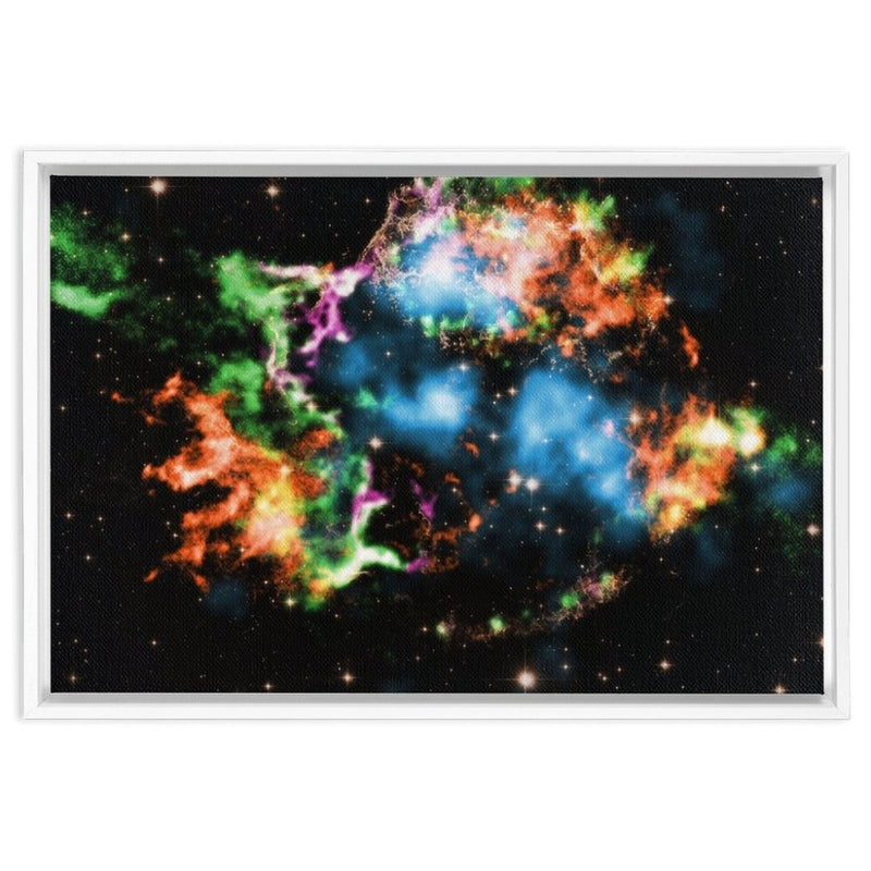 Cassiopeia A Framed Canvas Wraps - darkmatterprints -