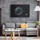 Celestial Bauble (SNR B0509-67.5) Wall Art - darkmatterprints - Canvas Wall Art 2