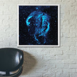 Cygnus Loop Nebula Wall Art including Frame - darkmatterprints -