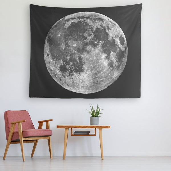 Earth's Moon Tapestry - darkmatterprints - Tapestries