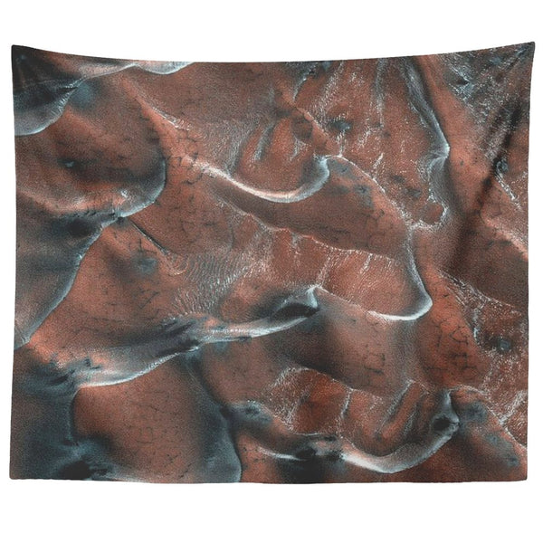 Frosty Sand Dunes of Mars Tapestry - darkmatterprints - Tapestries