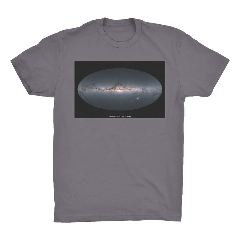 Gaia Mission | Milky Way Men's Organic Cotton T-Shirt - darkmatterprints - Apparel