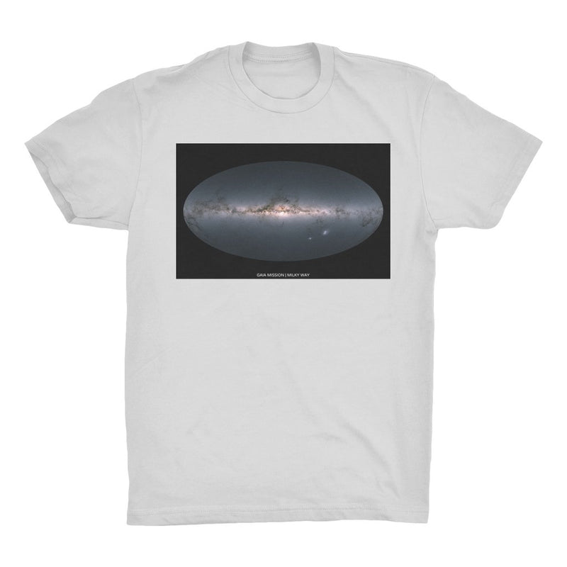 Gaia Mission | Milky Way Men's Organic Cotton T-Shirt - darkmatterprints - Apparel