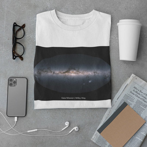 Gaia Mission | Milky Way Men's Organic Cotton T-Shirt - darkmatterprints - Apparel