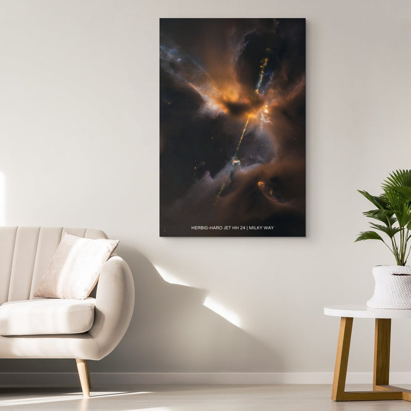 Herbig-Haro Jet HH 24 | Milky Way Wall Art - darkmatterprints - Canvas Wall Art 2