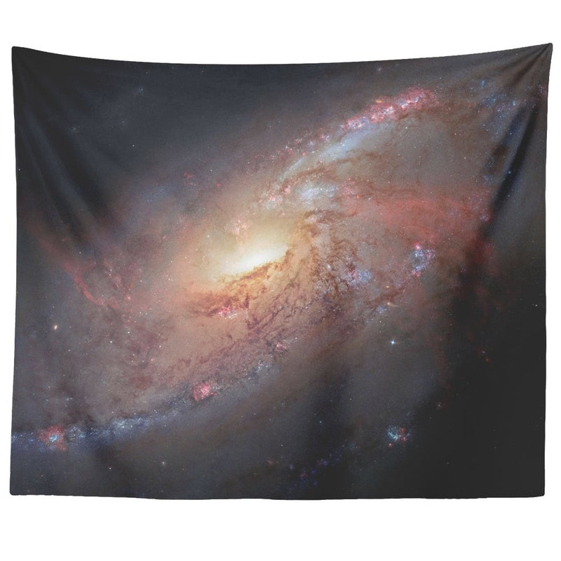 Hubble view of Messier 106 Tapestry - darkmatterprints - Tapestries