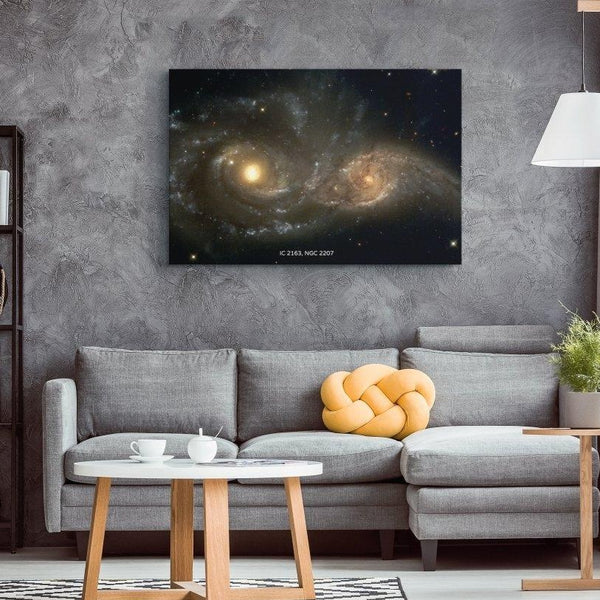 IC 2163, NGC 2207 Wall Art - darkmatterprints - Canvas Wall Art 2