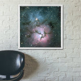 Messier 20 and NGC 6514 (Trifid Nebula) Framed Canvas Wraps - darkmatterprints -