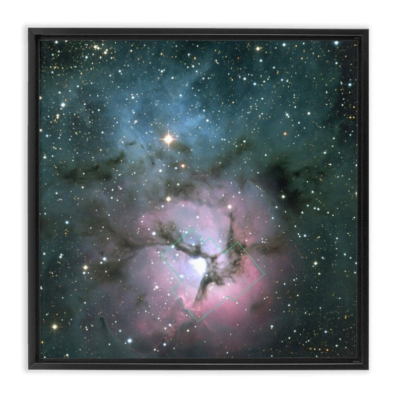 Messier 20 and NGC 6514 (Trifid Nebula) Framed Canvas Wraps - darkmatterprints -