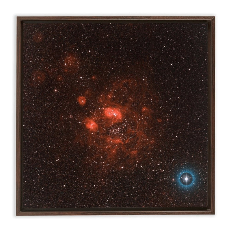 N11B in the Large Magellanic Cloud Framed Canvas Wraps - darkmatterprints -