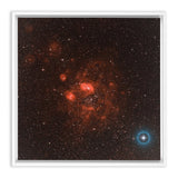 N11B in the Large Magellanic Cloud Framed Canvas Wraps - darkmatterprints -