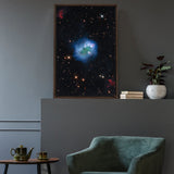 Necklace Nebula Wall Art including Frame - darkmatterprints -