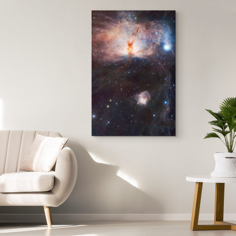 NGC 2024 | Flame Nebula Wall Art - darkmatterprints - Canvas Wall Art 2