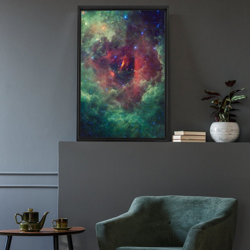 NGC 2237 (Unicorn's Rose) Wall Art including Frame - darkmatterprints -