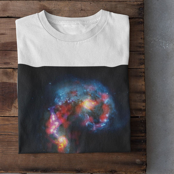 NGC 4038 & 4039 (Antennae Galaxies) | Corvus Constellation Women's Organic Cotton T-Shirt - darkmatterprints - tshirts