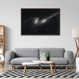 NGC 4676 (Mice Galaxies) Framed Canvas Wraps - darkmatterprints -