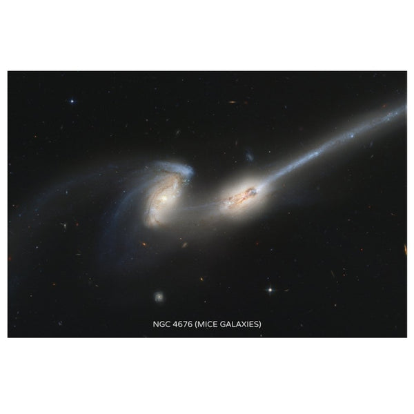 NGC 4676 (Mice Galaxies) Wall Art - darkmatterprints - Canvas Wall Art 2