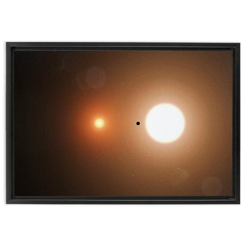 Planet TOI 1338 b Wall Art including Frame - darkmatterprints -