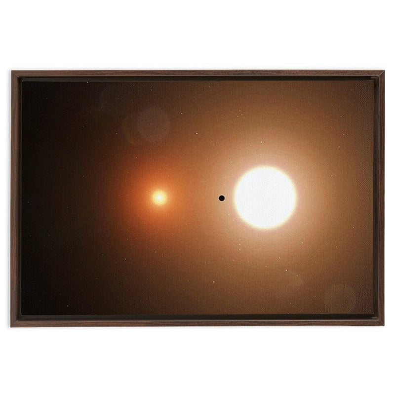 Planet TOI 1338 b Wall Art including Frame - darkmatterprints -