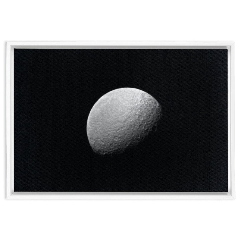 Rhea | Saturn's Second Largest Moon Wall Art including Frame - darkmatterprints -