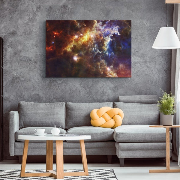 Rosette Nebula Gives Birth to Stars Wall Art - darkmatterprints - Canvas Wall Art 2