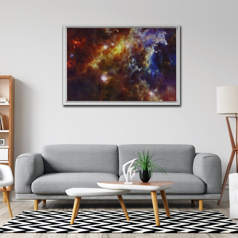 Rosette Nebula Gives Birth to Stars Wall Art including Frame - darkmatterprints -