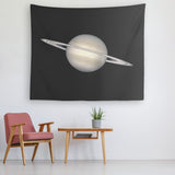 Saturn In Natural Colours Tapestry - darkmatterprints - Tapestries