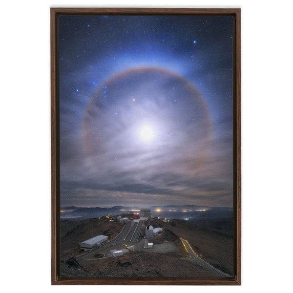 Spectacular 22° Lunar Halo Wall Art including Frame - darkmatterprints -