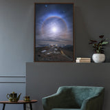 Spectacular 22° Lunar Halo Wall Art including Frame - darkmatterprints -