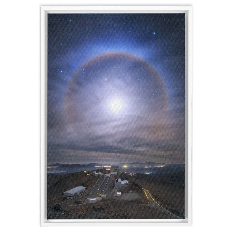 Spectacular 22° Lunar Halo Wall Art including Frame - darkmatterprints -