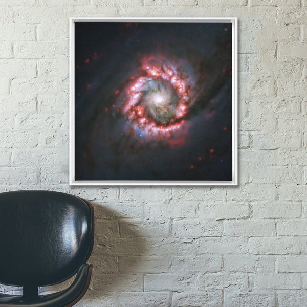 Spiral Galaxy NGC 1097 Wall Art including Frame - darkmatterprints -
