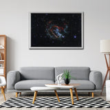 Supernova Remnant 1E 0102.2-7219 Framed Canvas Wraps - darkmatterprints -