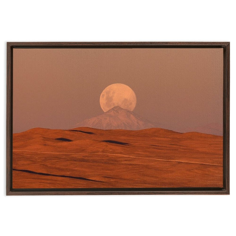 The Moon Behind the Mountain Wall Art Including Frame - darkmatterprints -