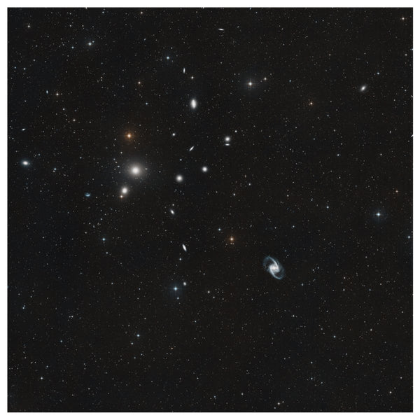 Wide-field view of the Fornax Galaxy Cluster Wall Art - darkmatterprints - Canvas Wall Art 2